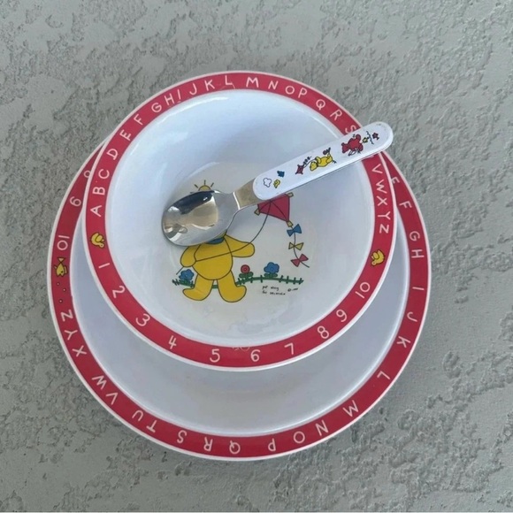 Vintage Selandia Melamine Bowl Plate& Spoon
ABC 123 Bears At Play  1985 Pat Wong - Picture 2 of 2